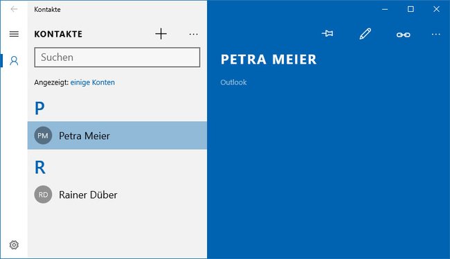 Über die Kontakte-App in Windows 10 lassen sich keine Kontakte importieren.