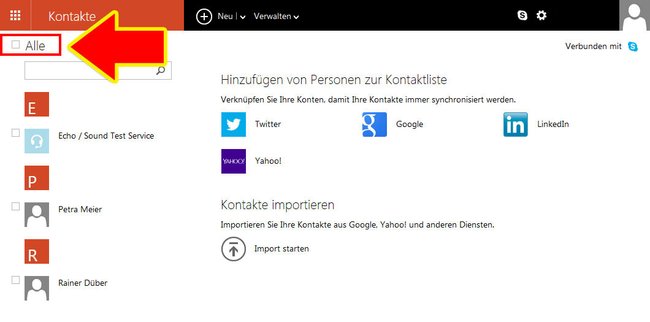 Klickt hier, um eure Windows-Phone-Kontakte zu exportieren.