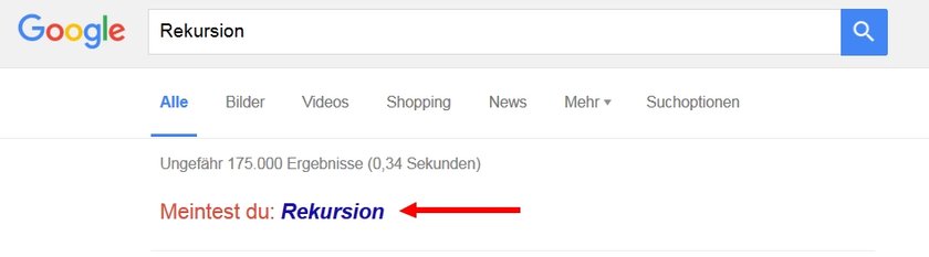 Google Easter-Egg Rekursion