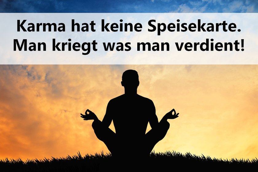 Karma Sprüche Speisekarte