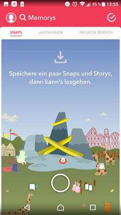 Snapchat Memorys speichern für Backup und Privaten Bereich – so gehts