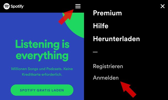 Spotify Passwort aendern anmelden