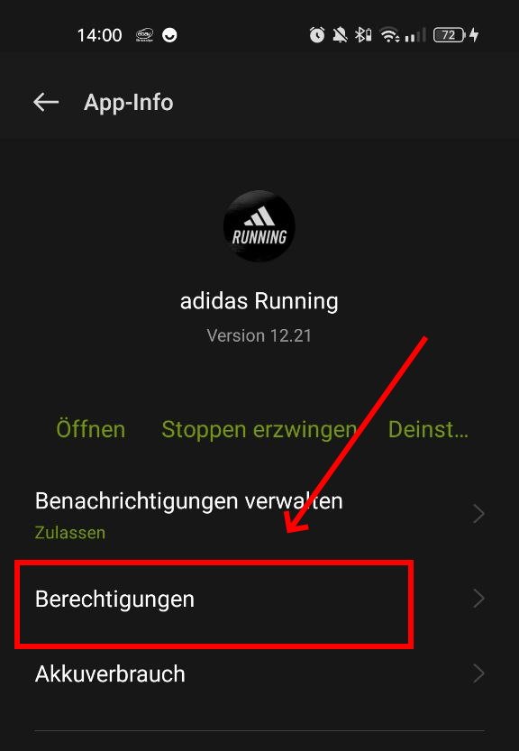 App Berechtigungen