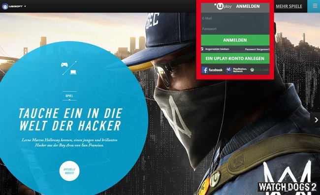 Auf ubisoft.com meldet ihr euch nicht nur an, sondern erstellt auch gleich einen neuen Account.