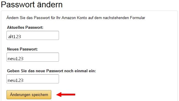 Amazon Passwort ändern 05