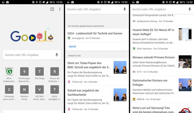 Chrome für Android: Google Now ab sofort im Browser