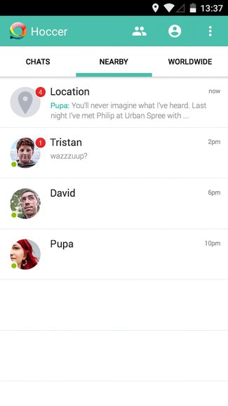 Hoccer Messenger App 02