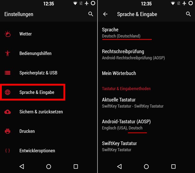 Android: So ruft ihr die Sprache-Einstellungen auf.