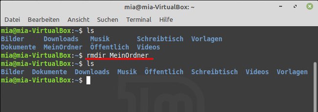 Der Befehl „rmdir“ entfernt unter Linux leere Verzeichnisse. Bild: GIGA