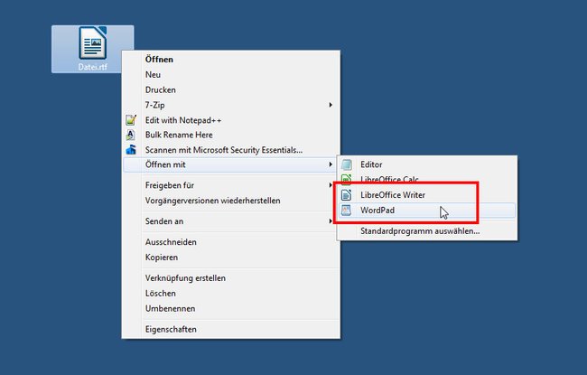 Eine RTF-Datei öffnet ihr mit Wordpad oder LibreOffice.