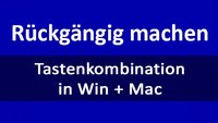 Tastenkombination: Rückgängig machen – so geht's