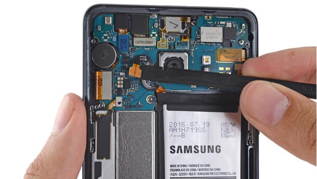 Samsung Galaxy Note 7 im Teardown: Laut iFixit nur schwer zu reparieren