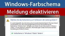 Windows-Meldung „Farbschema ändern“ deaktivieren – so geht's