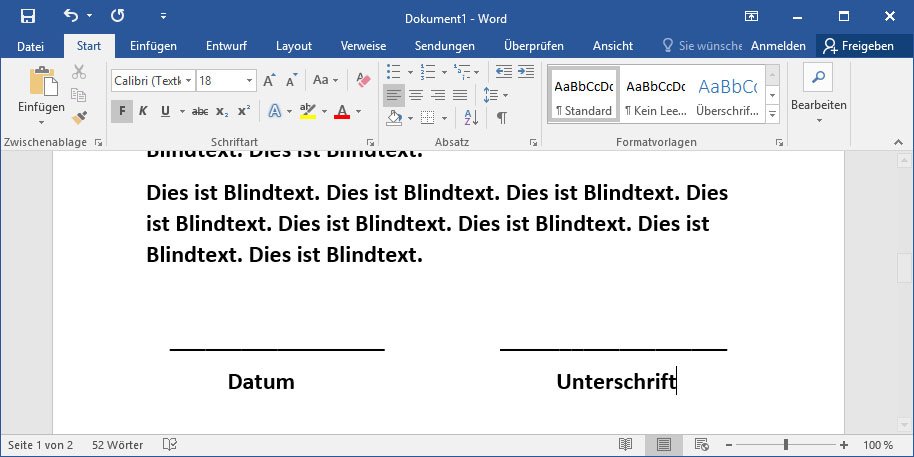 Word Linie einfügen so geht’s