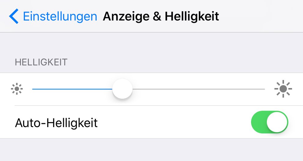 Auto-Helligkeit iOS 10