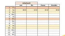 Stundenzettel 2022 Download: Arbeitszeitnachweis mit Excel