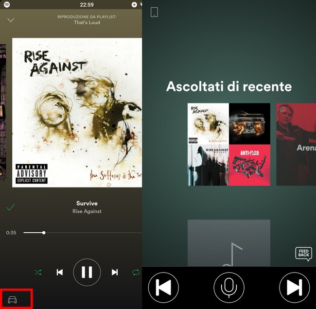 Hier startet ihr den Auto-Modus von Spotify. Bildquelle: Reddit-Nutzer Chris54721