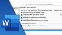 Word – wie kann ich Autokorrektur ausschalten/einschalten?