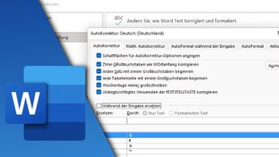 Word – wie kann ich Autokorrektur ausschalten/einschalten?