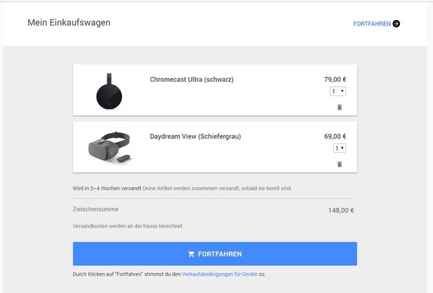 Ab heute könnt ihr Chromecast Ultra und Daydream View im Google Store bestellen