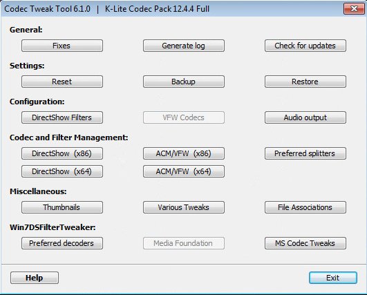 program k-lite codec pack