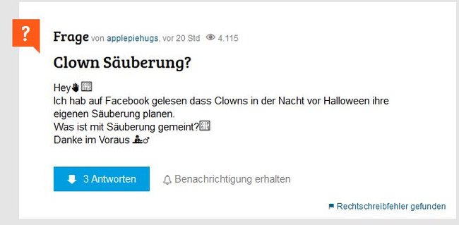 Killer Clown Söuberung