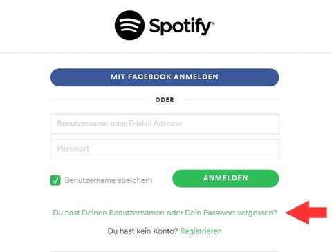 Spotify Fehlercode 3 Passwort zurücksetzen