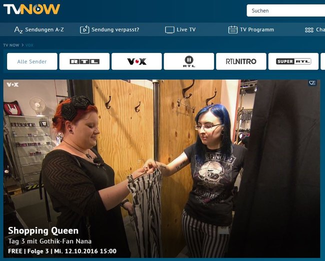 TV Now Vox Sendung verpasst Screenshot
