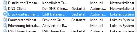 druckerwarteschlange-dienst