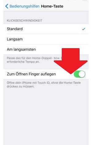 iOS 10 Home Taste Entsperren