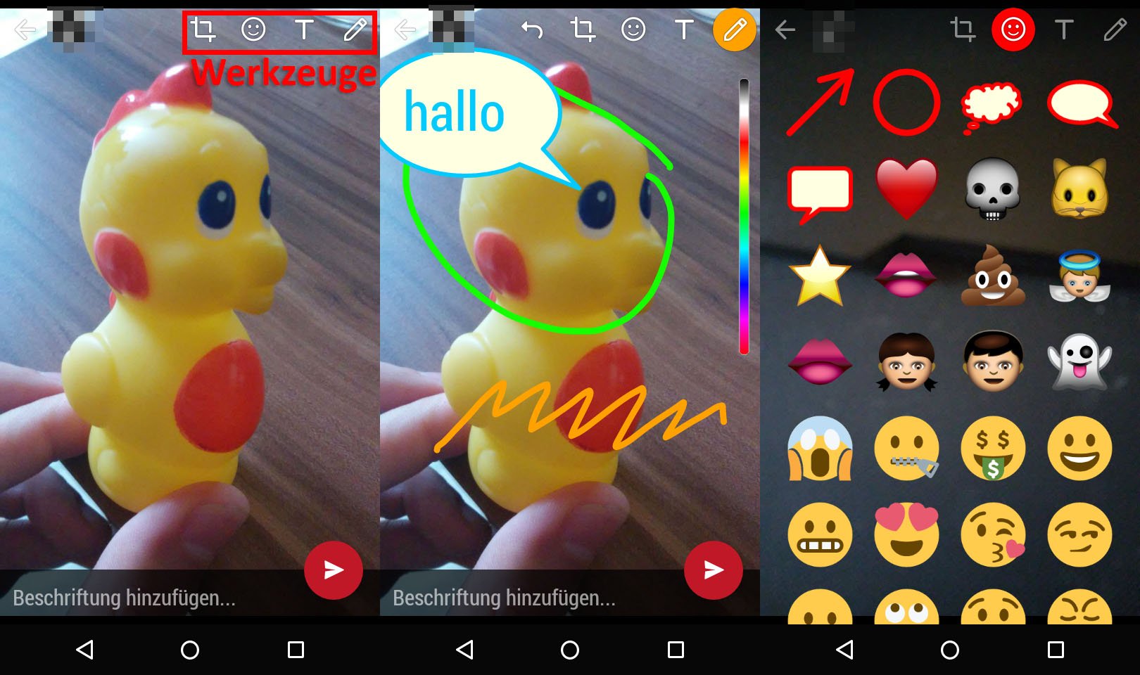 Whatsapp Emojis Smiley Text Und Filter Auf Fotos Videos Einfugen So Geht S