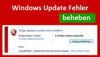 Lösung: Windows Update Fehler beheben – so geht's