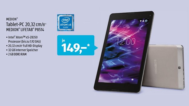 ALDI-Tablet: 8-Zoller Medion Lifetab P8514 für 149 Euro ab morgen erhältlich
