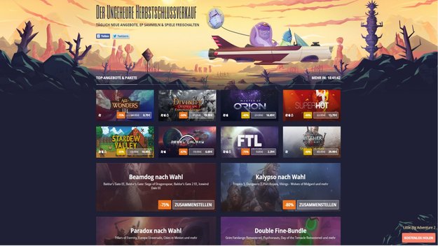 Großer Herbstverkauf bei GOG: DRM-freie Spiele zu günstigen Preisen