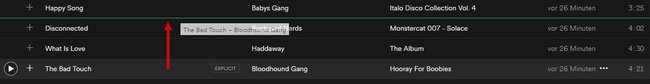 Spotify Lieder verschieben