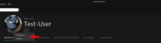 Spotify Profilbild entfernen