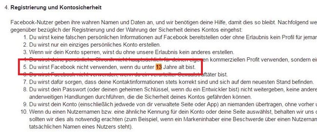 ab wann ist facebook