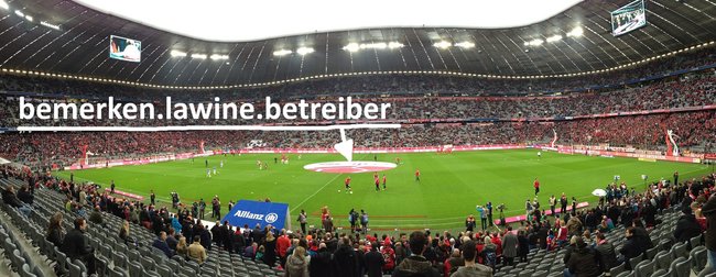 Der Anstosspunkt in der Allianz Arena in München (Quelle: pixabay)