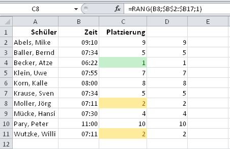 excel-rangliste-gleiche-werte