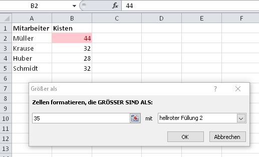 excel-zellen-vergleichen-bedingte-formatierung