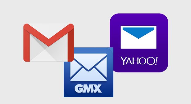 gmail gmx yahoo icons