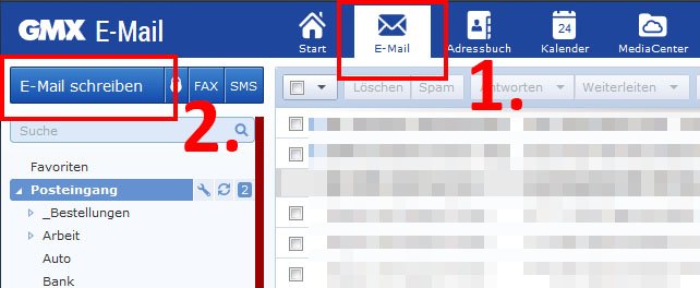 So könnt ihr in GMX eine E-Mail erstellen.