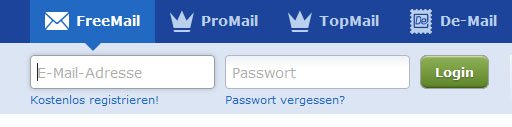 Über die GMX-Webseite loggt ihr euch mit E-Mail und Passwort ein.