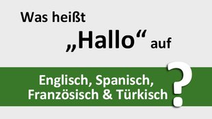 Was heißt "Hallo" auf Englisch, Spanisch, Französisch & Türkisch? – na das hier