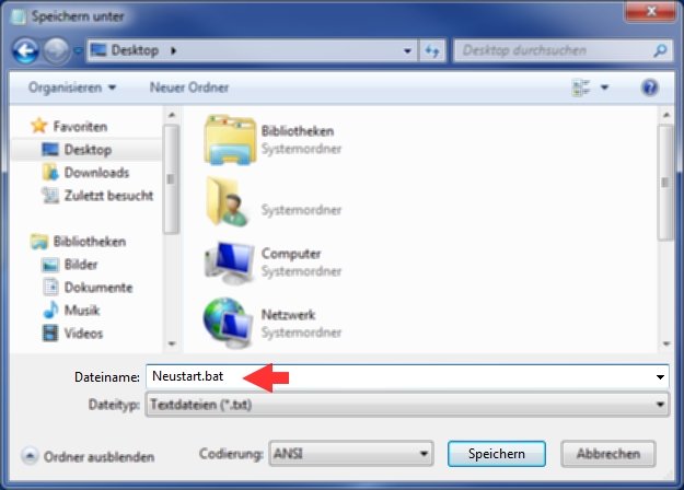 neustart bat speichern