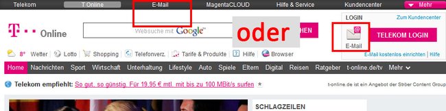 Hier loggt ihr euch in euer E-Mail-Postfach von T-Online ein.