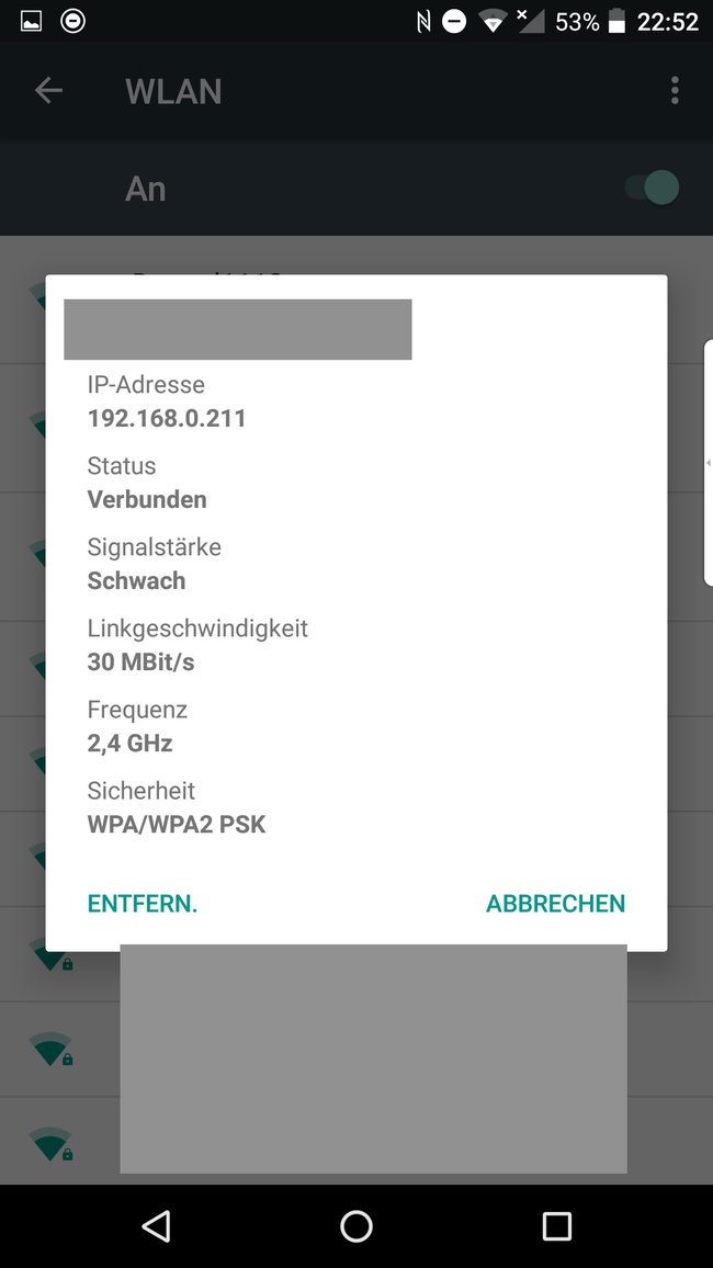 Ein schwaches WLAN Signal sollte den Test erschweren.