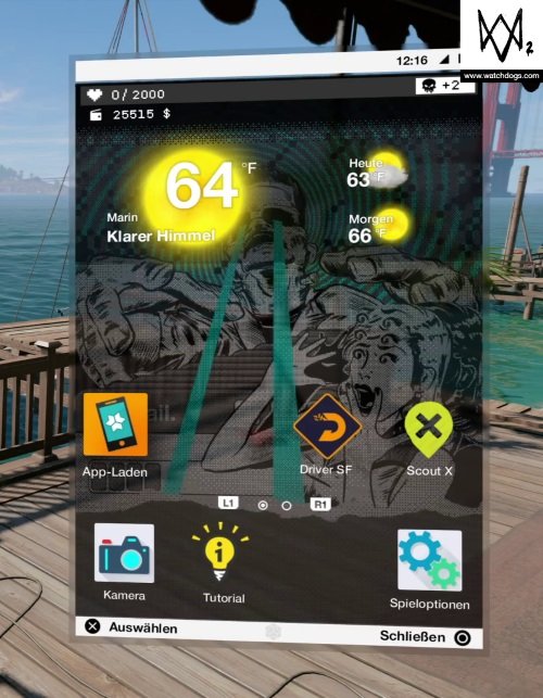 Das Smartphone erleichtert euch das Leben in Watch Dogs 2.