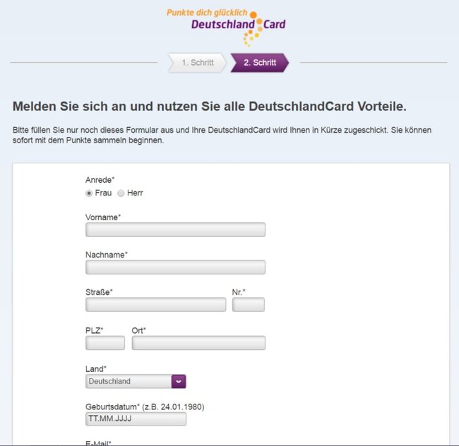 DeutschlandCard_Anmelden