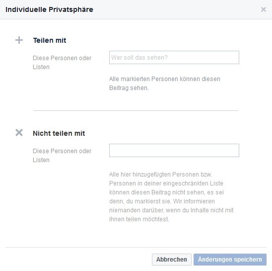 Facebook Fotos verbergen Individuelle Privatssphäre